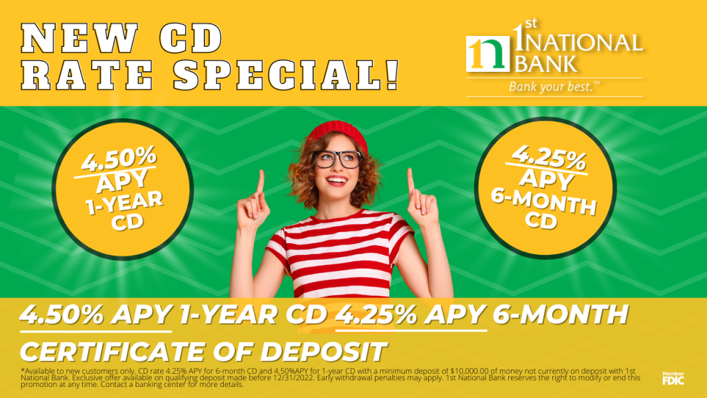 CD Specials 1st National Bank